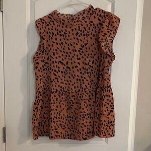 Leopard Print Sleeveless Top